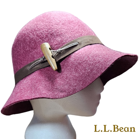 L.L.Bean Cloche Bucket Burgundy Hat - Picture 4 of 7